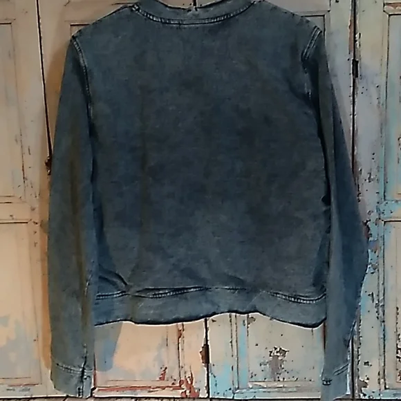 Andrew Marc New York Performance Denim Bomber Blue Wash